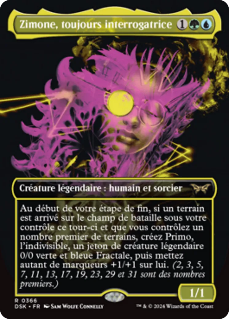 Zimone, toujours interrogatrice — Duskmourn: House of Horror — Magic: The Gathering