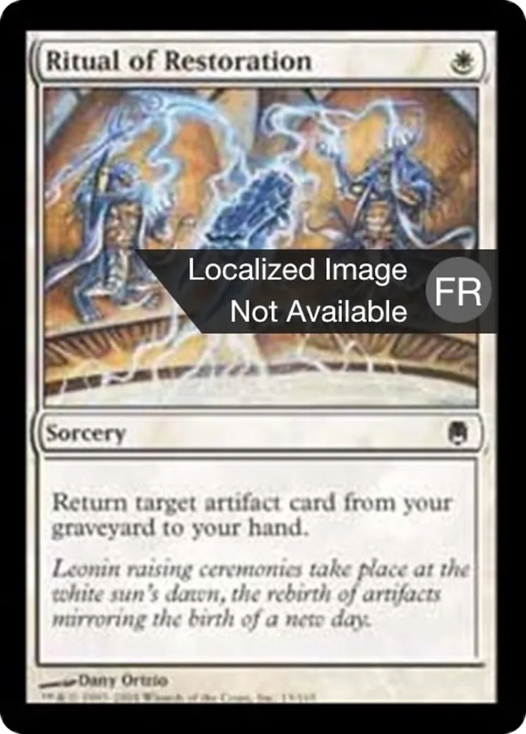 Rituel de restauration — Darksteel — Magic: The Gathering