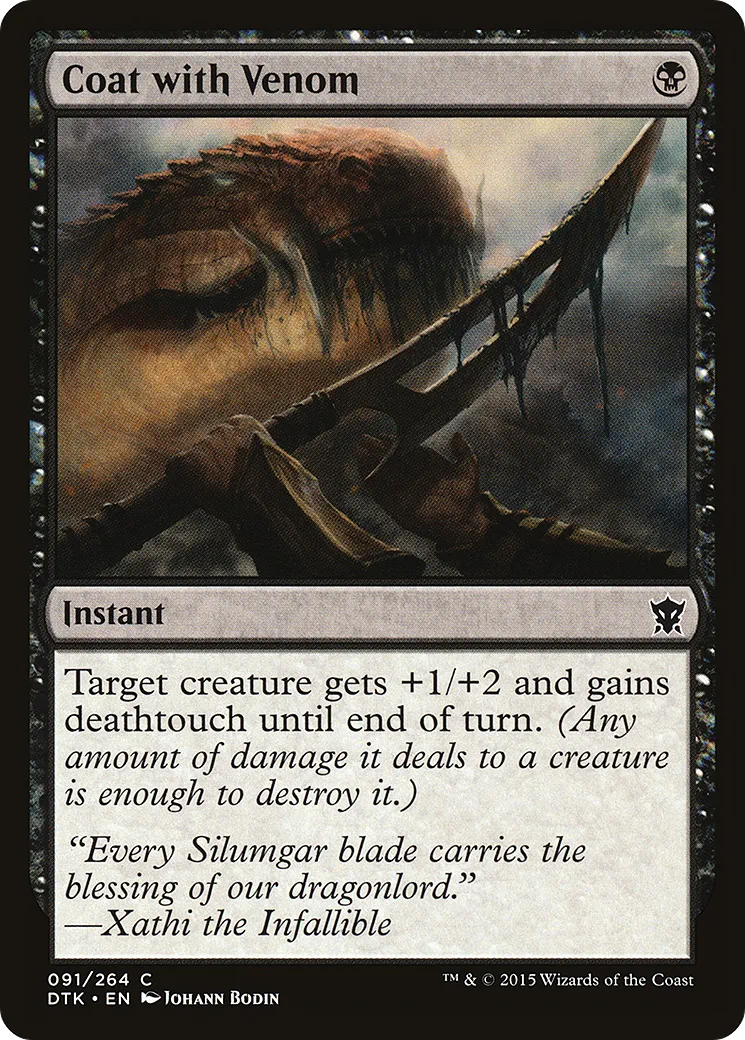 Coat with Venom — Dragons of Tarkir — Magic: The Gathering