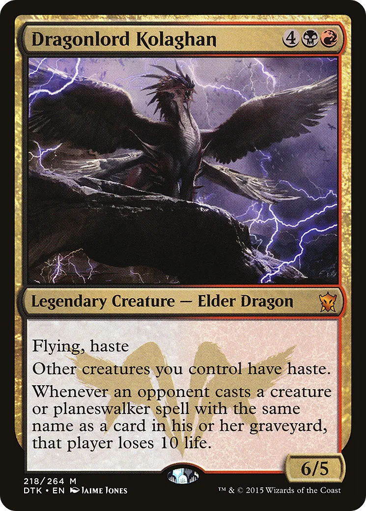 Dragonlord Kolaghan — Dragons of Tarkir — Magic: The Gathering
