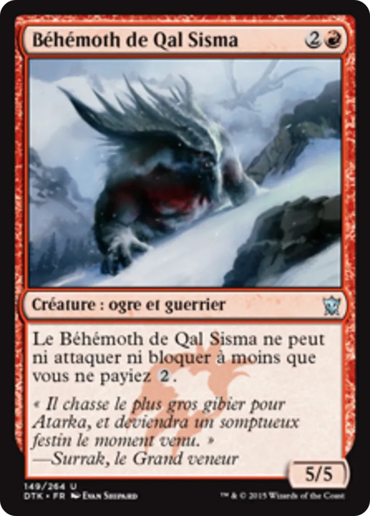 Béhémoth de Qal Sisma — Dragons of Tarkir — Magic: The Gathering