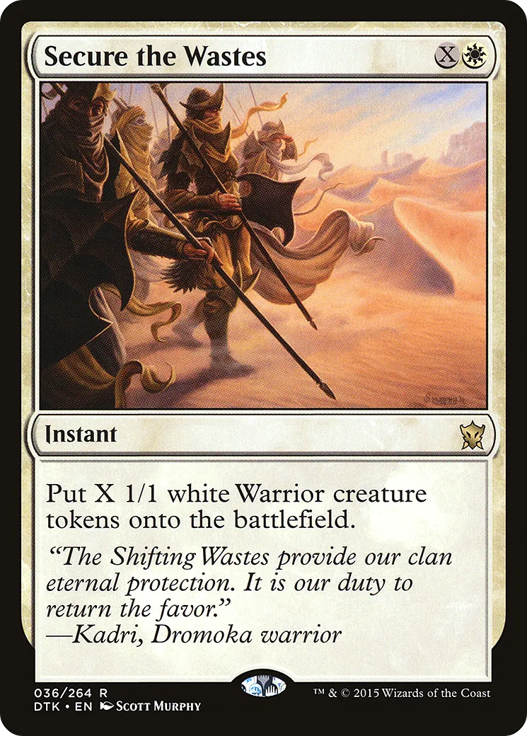 Secure the Wastes — Dragons of Tarkir — Magic: The Gathering