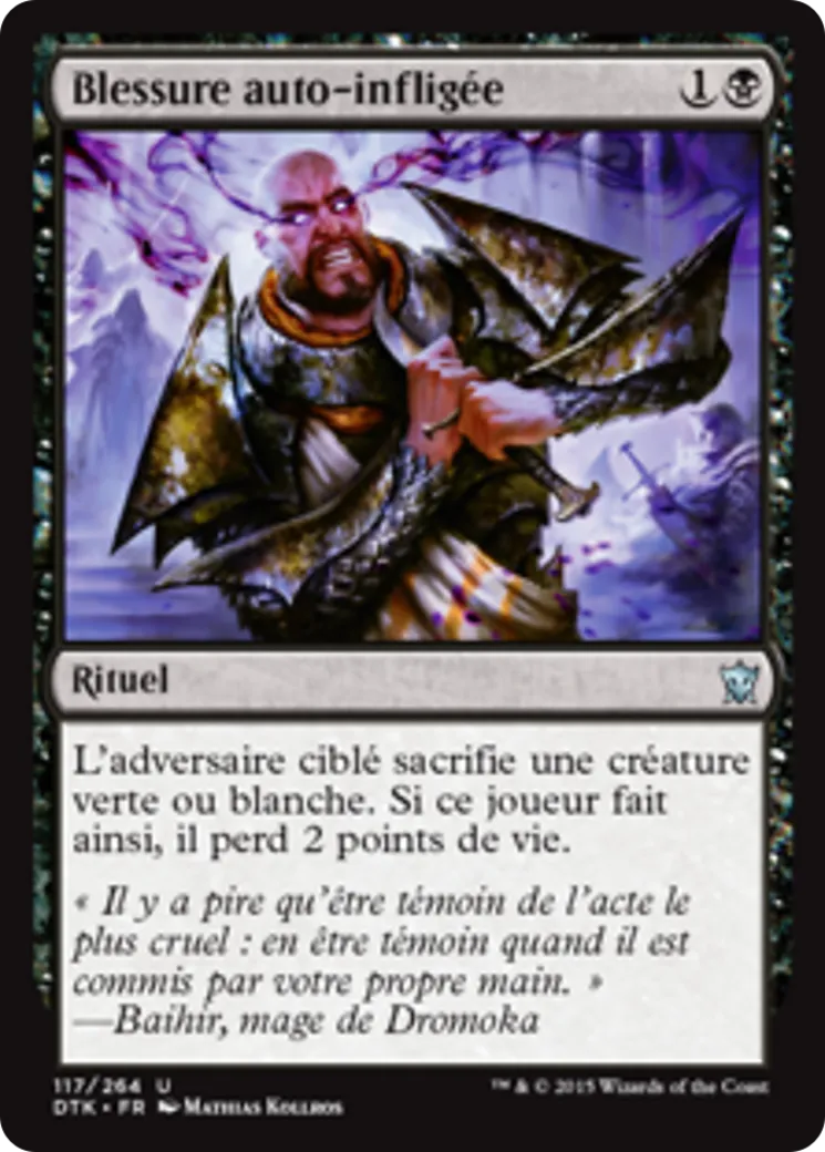 Blessure auto-infligée — Dragons of Tarkir — Magic: The Gathering