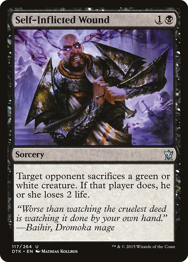 Self-Inflicted Wound — Dragons of Tarkir — Magic: The Gathering