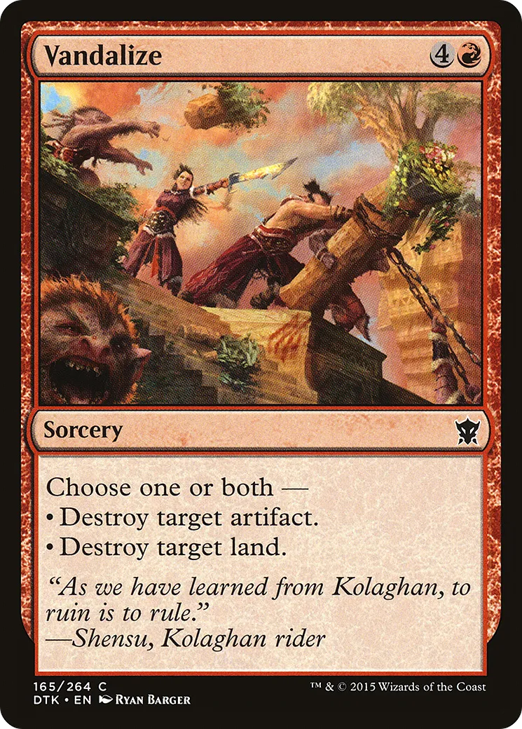 Vandalize — Dragons of Tarkir — Magic: The Gathering