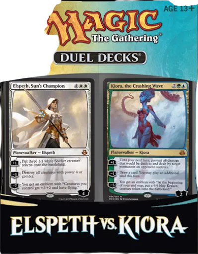 Duel Deck Elspeth vs Kiora Display — Duel Decks: Elspeth vs. Kiora — Magic: The Gathering