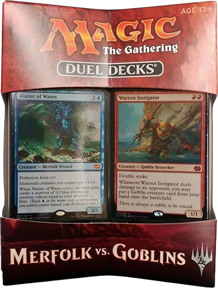 Duel Deck Merfolk vs Goblins Display — Duel Decks: Merfolk vs. Goblins — Magic: The Gathering