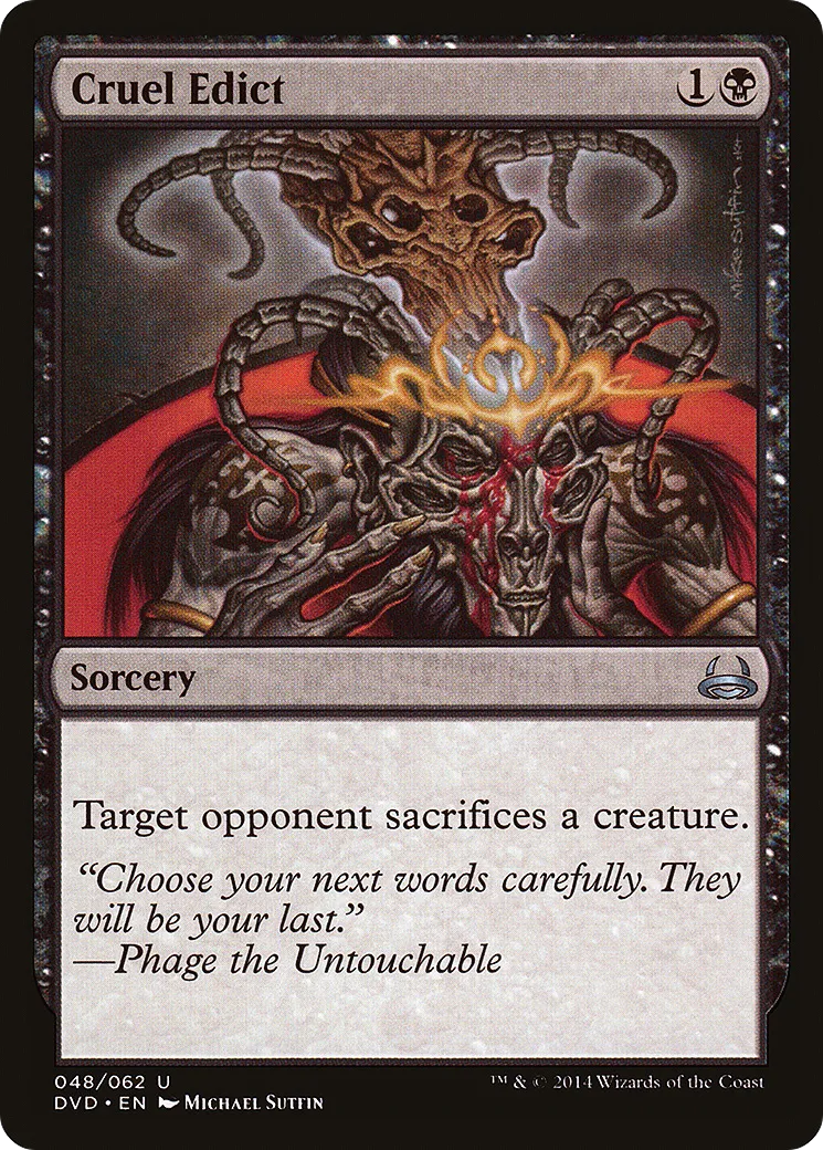 Cruel Edict — Duel Decks Anthology: Divine vs. Demonic — Magic: The Gathering