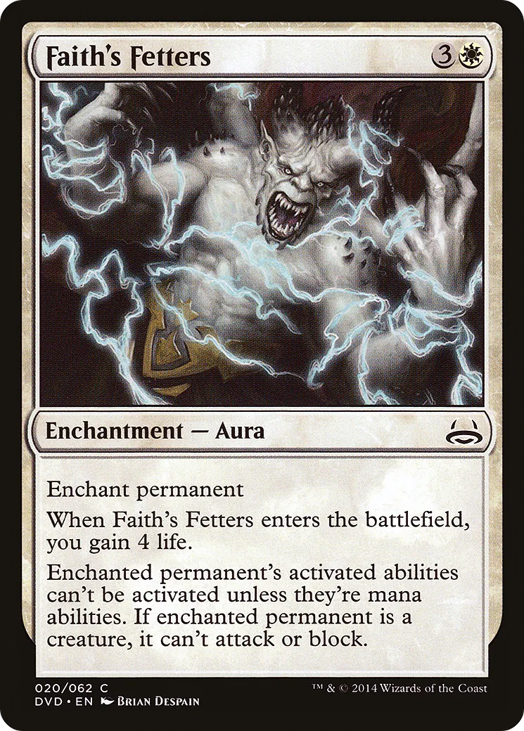 Faith's Fetters — Duel Decks Anthology: Divine vs. Demonic — Magic: The Gathering