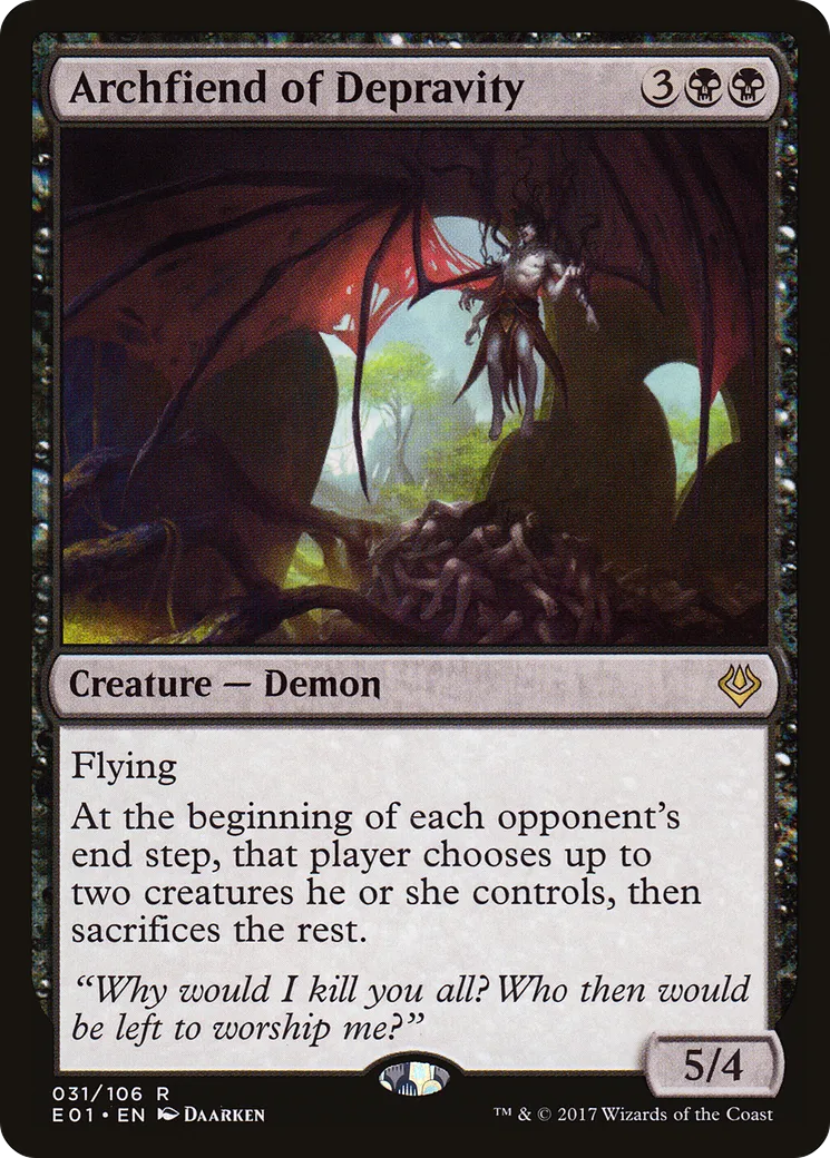 Archfiend of Depravity — Archenemy: Nicol Bolas — Magic: The Gathering
