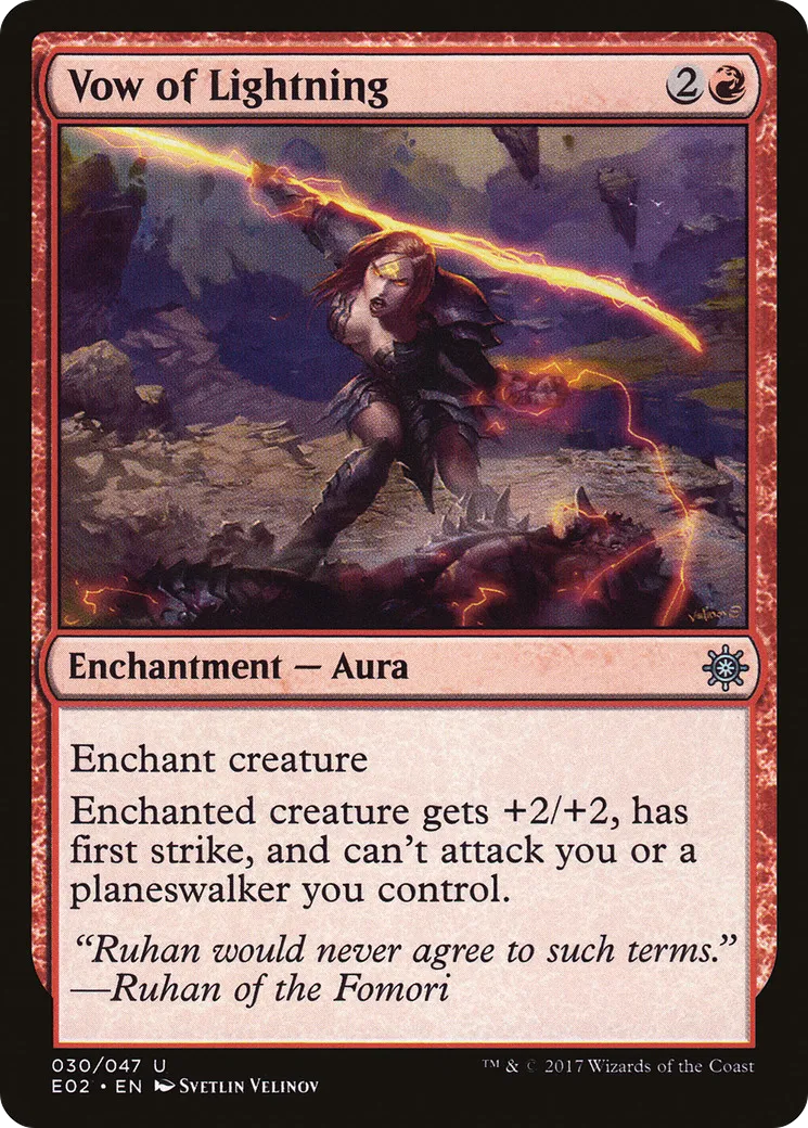 Vow of Lightning — Explorers of Ixalan — Magic: The Gathering