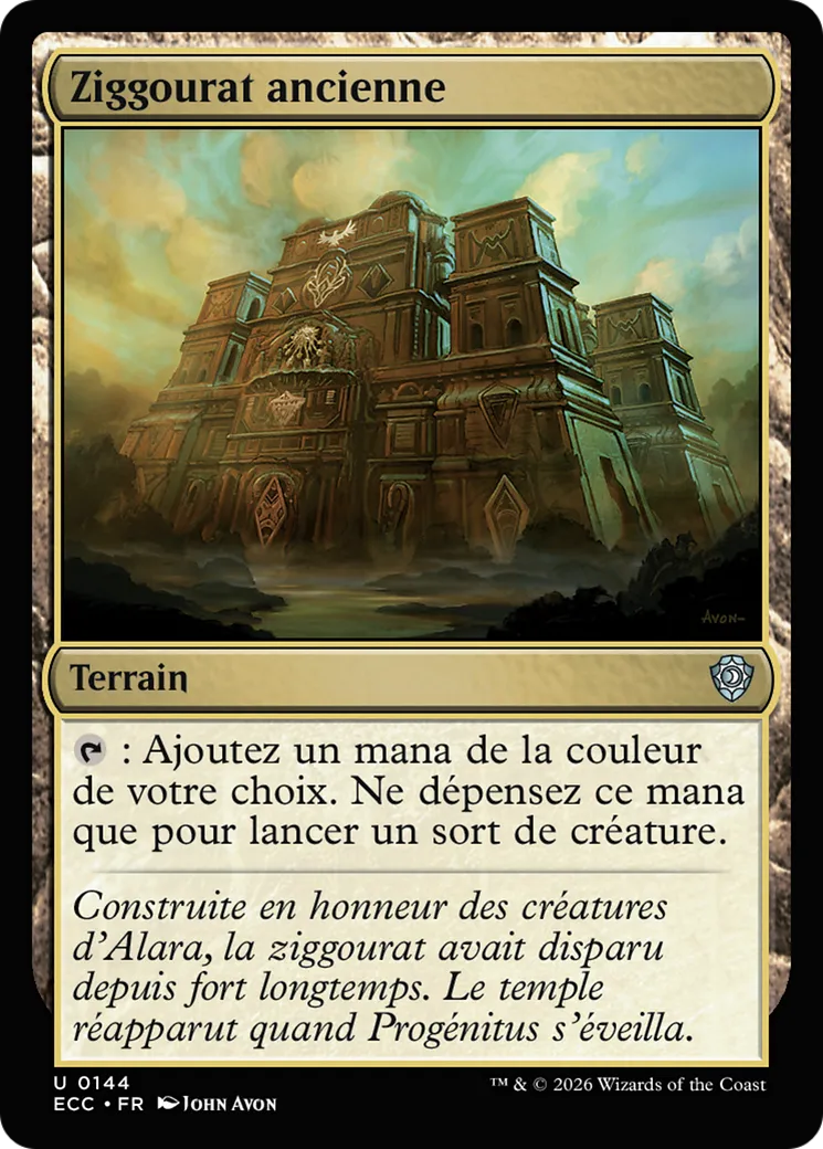 Ziggourat ancienne — Lorwyn Eclipsed Commander — Magic: The Gathering