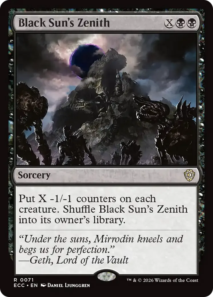 Black Sun's Zenith — Lorwyn Eclipsed Commander — Magic: The Gathering