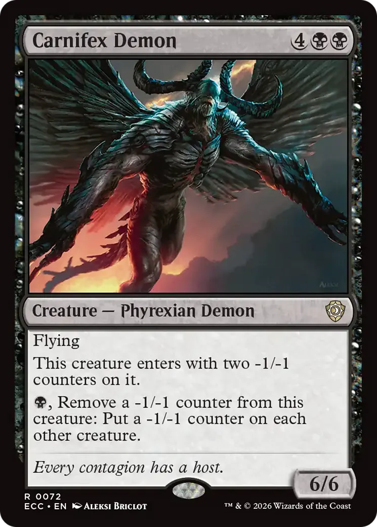 Démon carnifex — Lorwyn Eclipsed Commander — Magic: The Gathering