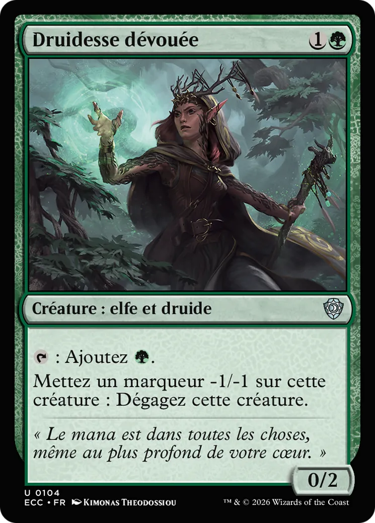 Druidesse dévouée — Lorwyn Eclipsed Commander — Magic: The Gathering