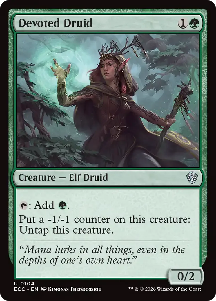 Devoted Druid — Lorwyn Eclipsed Commander — Magic: The Gathering