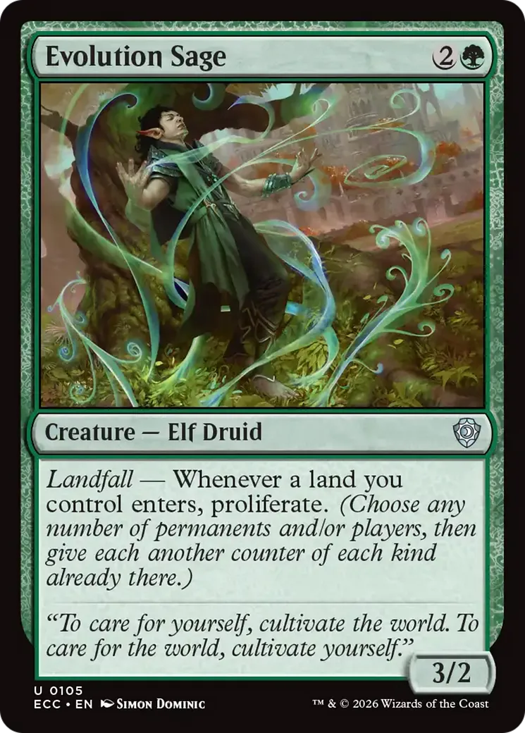 Evolution Sage — Lorwyn Eclipsed Commander — Magic: The Gathering