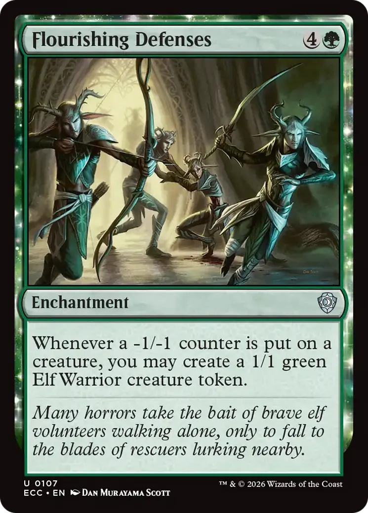 Flourishing Defenses — Lorwyn Eclipsed Commander — Magic: The Gathering