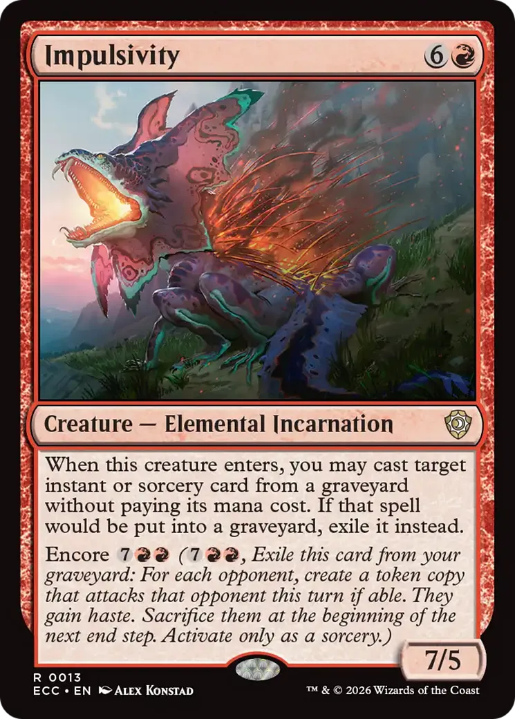 Impulsivité — Lorwyn Eclipsed Commander — Magic: The Gathering