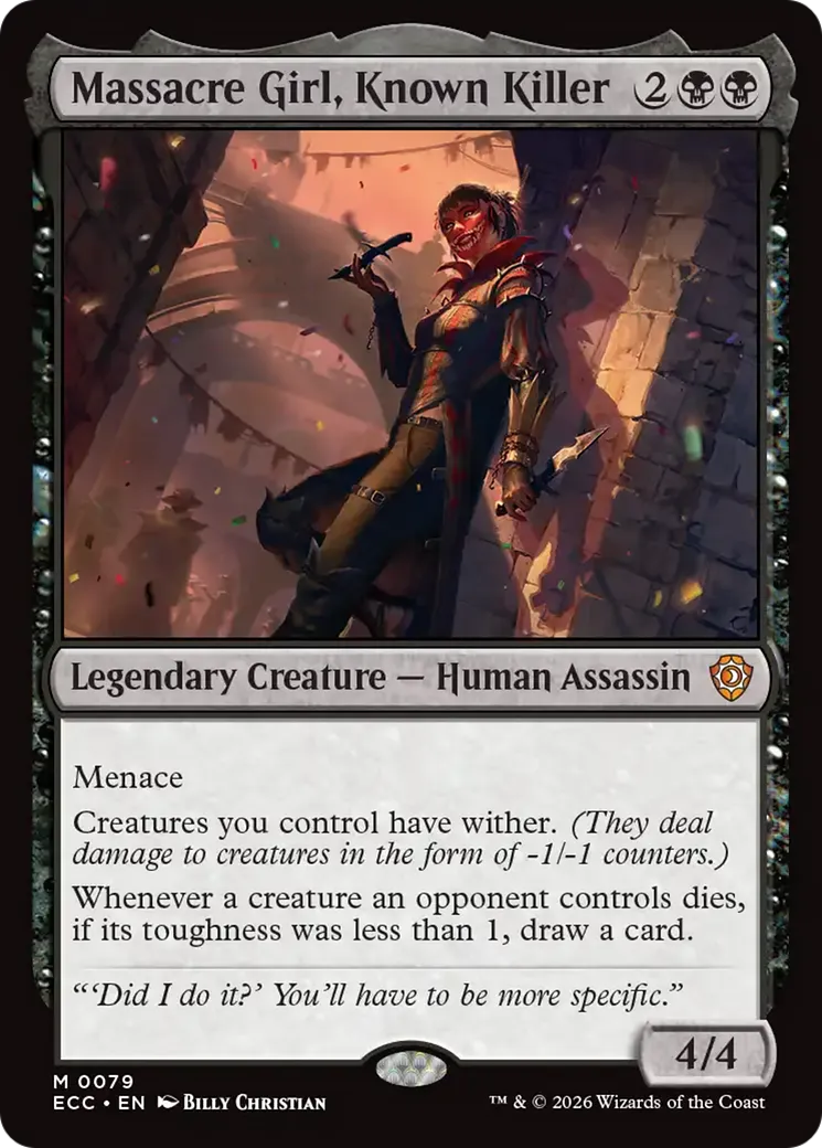 Massacre Girl, Known Killer — Lorwyn Eclipsed Commander — Magic: The Gathering