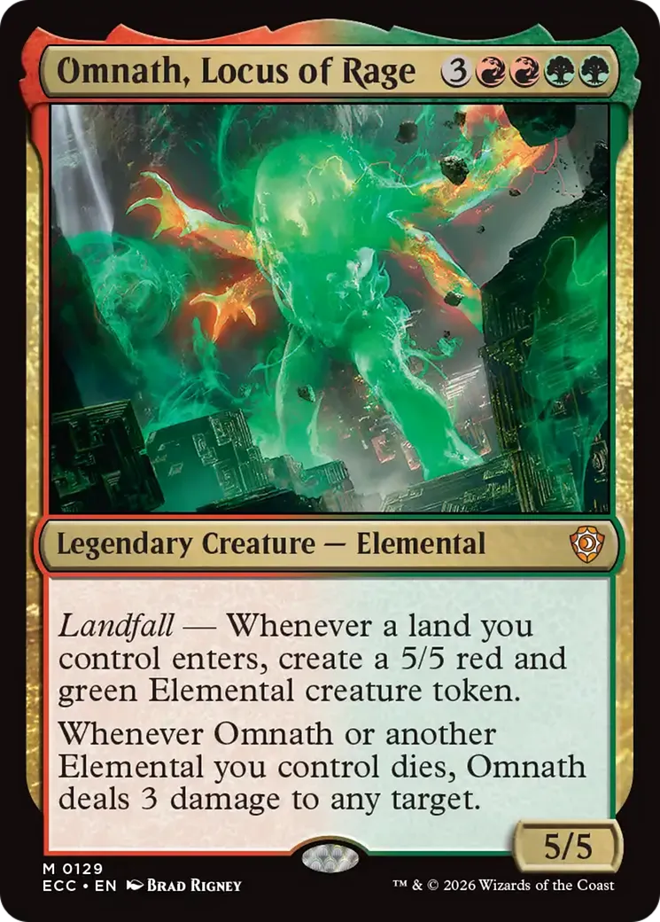 Omnath, Locus de rage — Lorwyn Eclipsed Commander — Magic: The Gathering