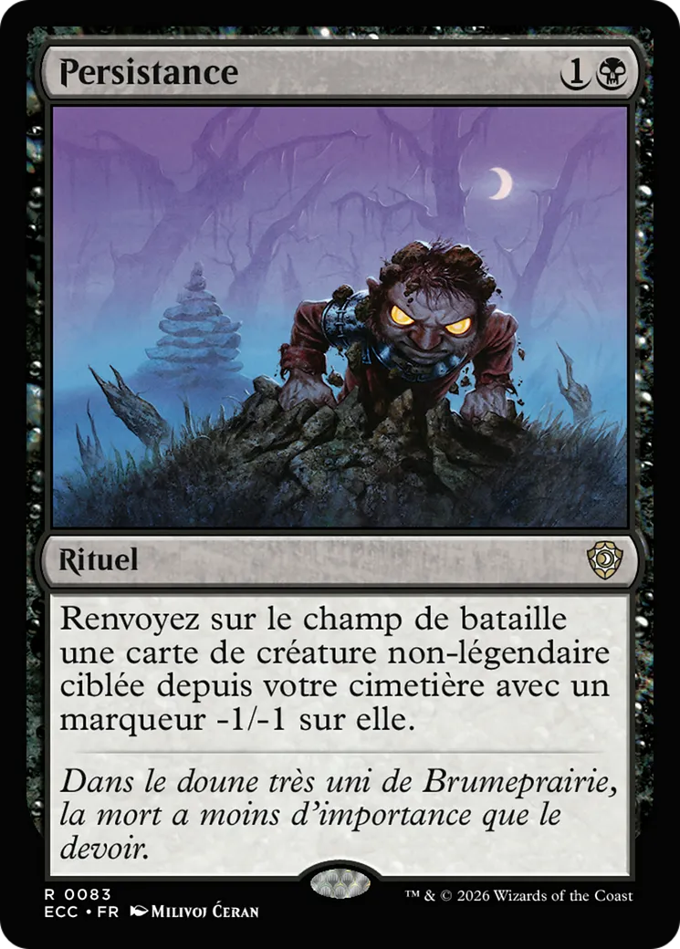 Persistance — Lorwyn Eclipsed Commander — Magic: The Gathering