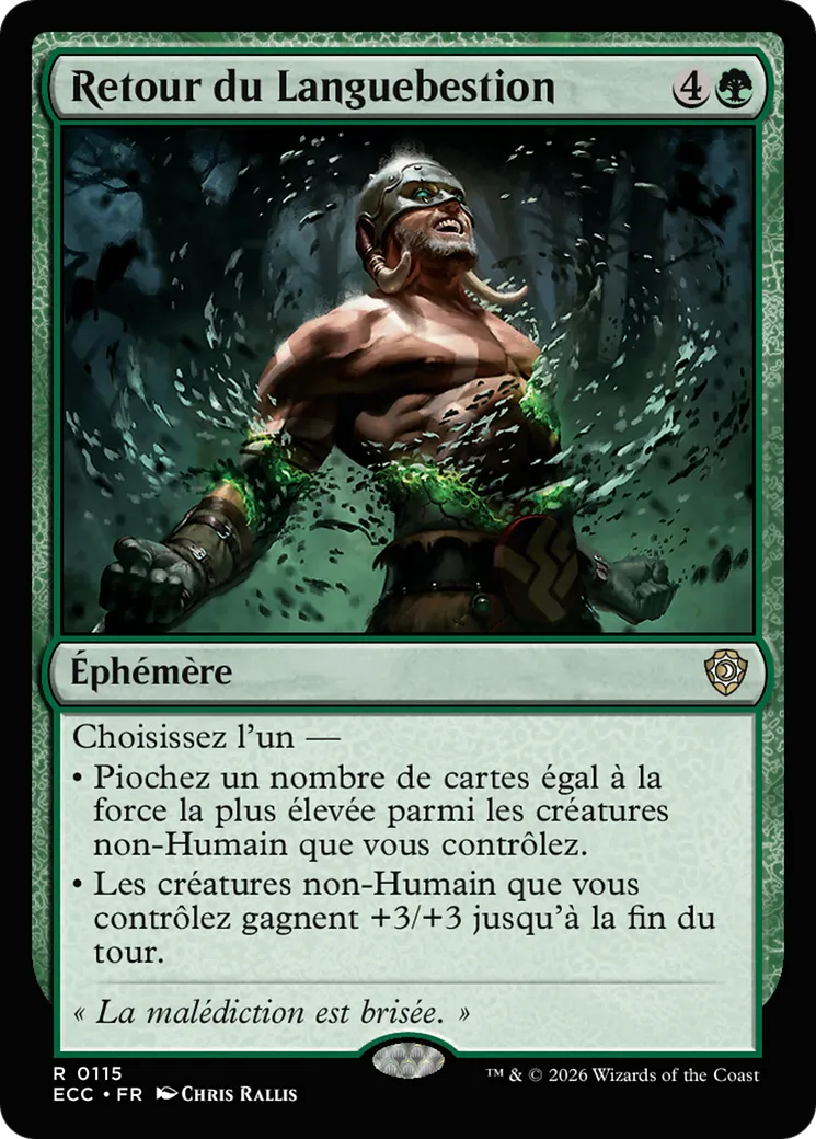 Retour du Languebestion — Lorwyn Eclipsed Commander — Magic: The Gathering