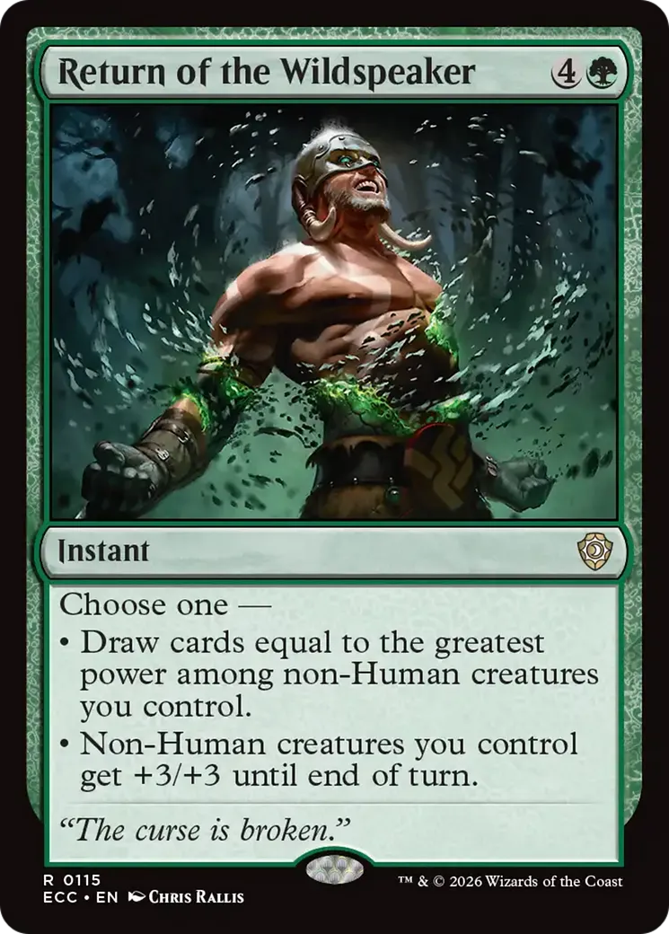 Return of the Wildspeaker — Lorwyn Eclipsed Commander — Magic: The Gathering