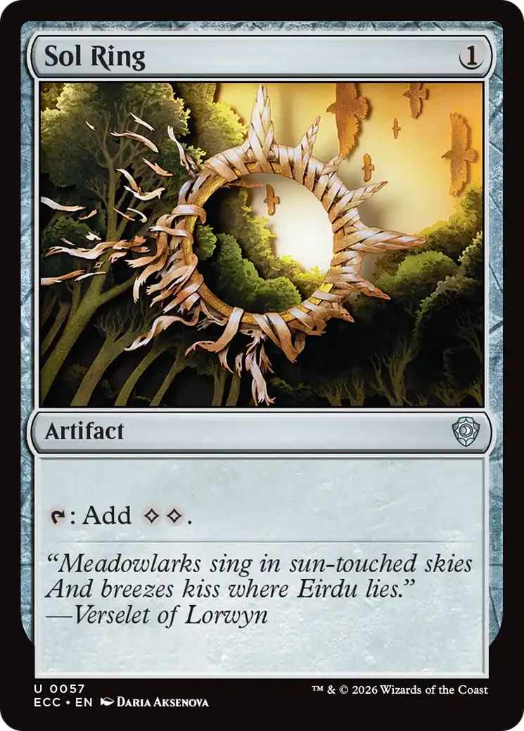 Anneau solaire — Lorwyn Eclipsed Commander — Magic: The Gathering