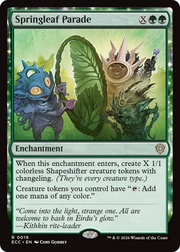 Springleaf Parade — Lorwyn Eclipsed Commander — Magic: The Gathering