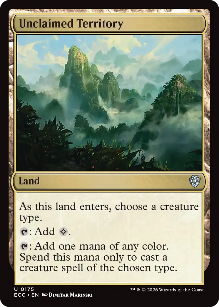 Unclaimed Territory — Lorwyn Eclipsed Commander — Magic: The Gathering