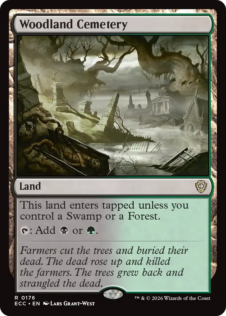 Woodland Cemetery — Lorwyn Eclipsed Commander — Magic: The Gathering