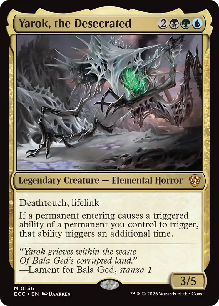 Yarok, the Desecrated — Lorwyn Eclipsed Commander — Magic: The Gathering