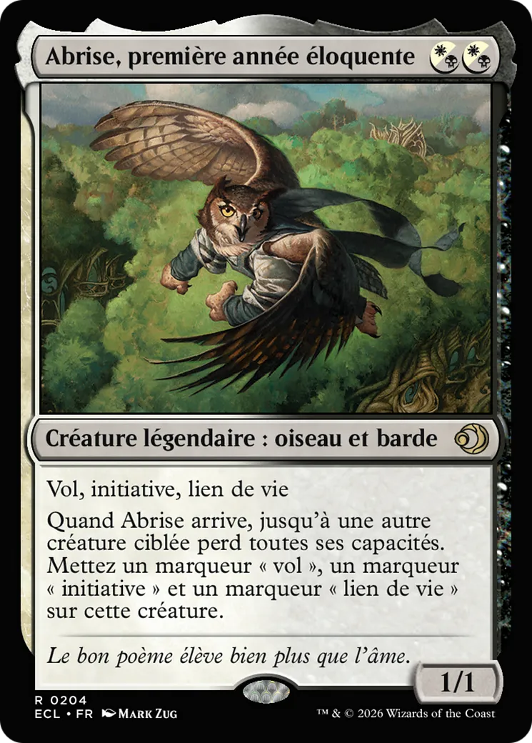 Abrise, première année éloquente — Lorwyn Eclipsed — Magic: The Gathering