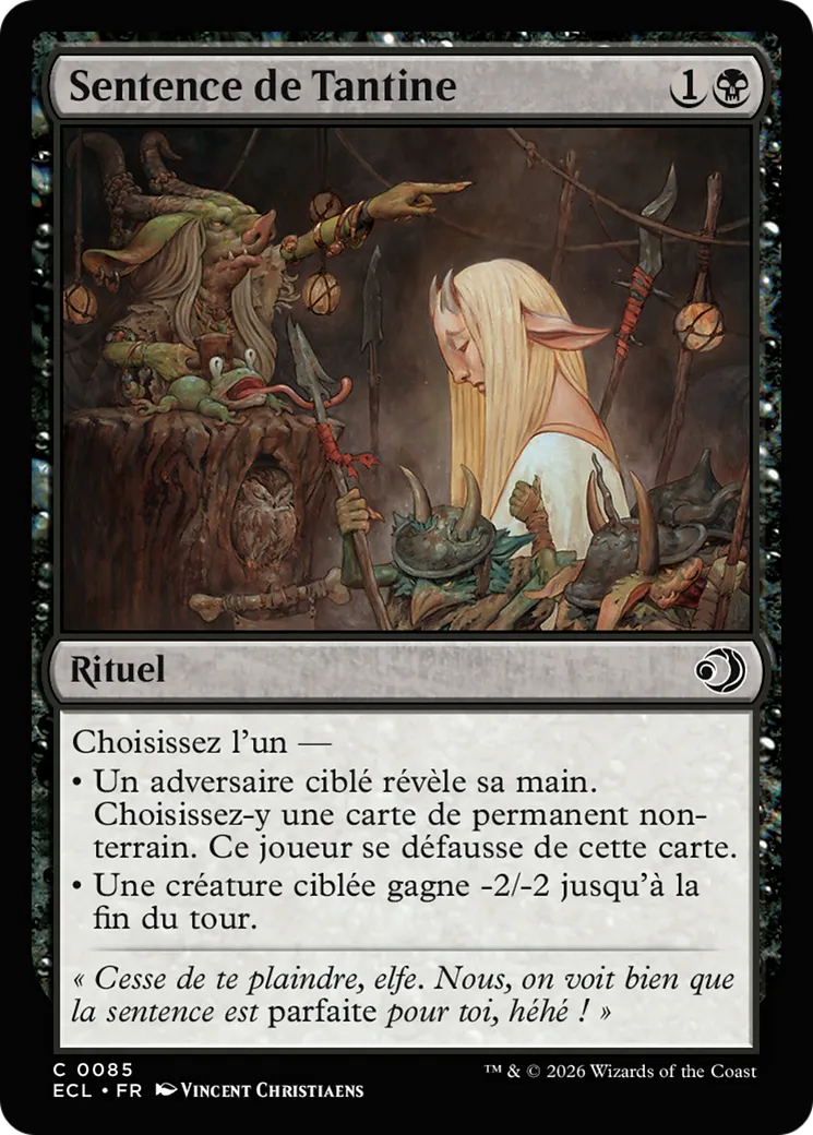 Sentence de Tantine from Lorwyn Eclipsed - Magic: The Gathering