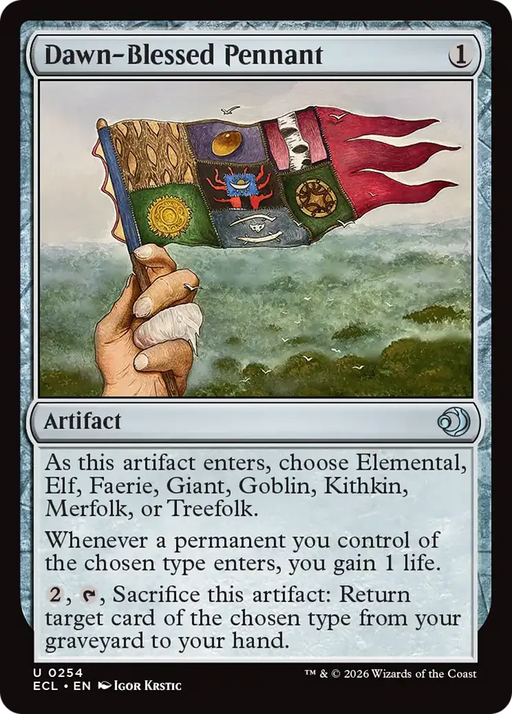 Fanion béni par l'aube — Lorwyn Eclipsed — Magic: The Gathering