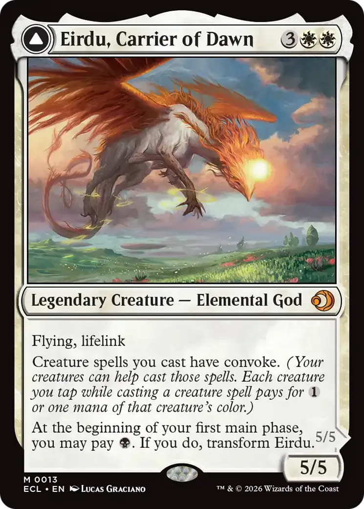 Eirdu, Carrier of Dawn // Isilu, Carrier of Twilight — Lorwyn Eclipsed — Magic: The Gathering