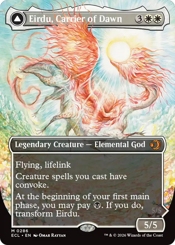 Eirdu, Carrier of Dawn // Isilu, Carrier of Twilight — Lorwyn Eclipsed — Magic: The Gathering