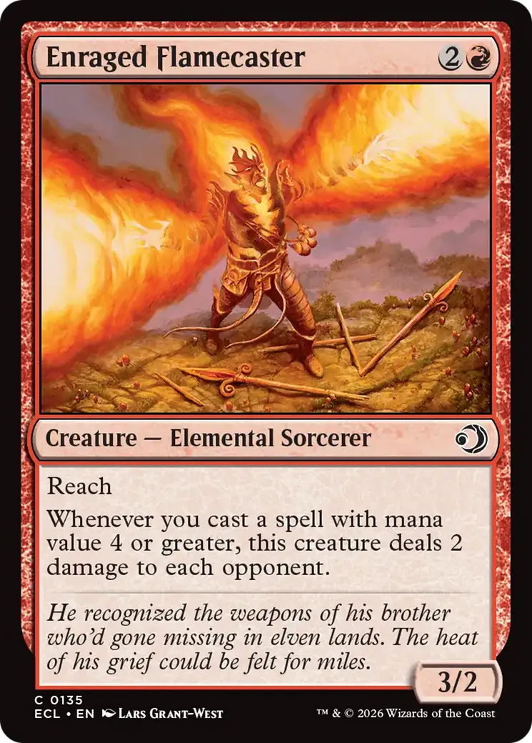 Enraged Flamecaster — Lorwyn Eclipsed — Magic: The Gathering
