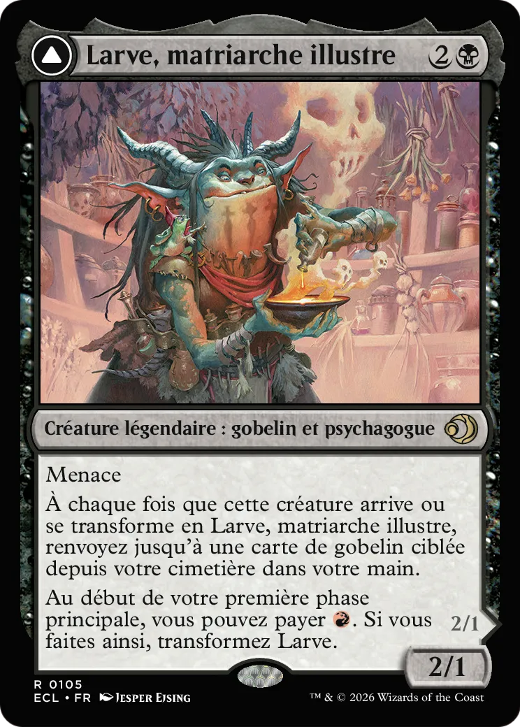 Larve, matriarche illustre // Larve, tantine notoire — Lorwyn Eclipsed — Magic: The Gathering