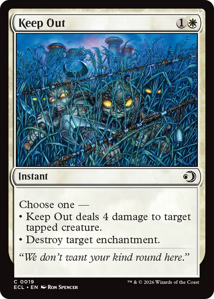 Défense d'entrer — Lorwyn Eclipsed — Magic: The Gathering