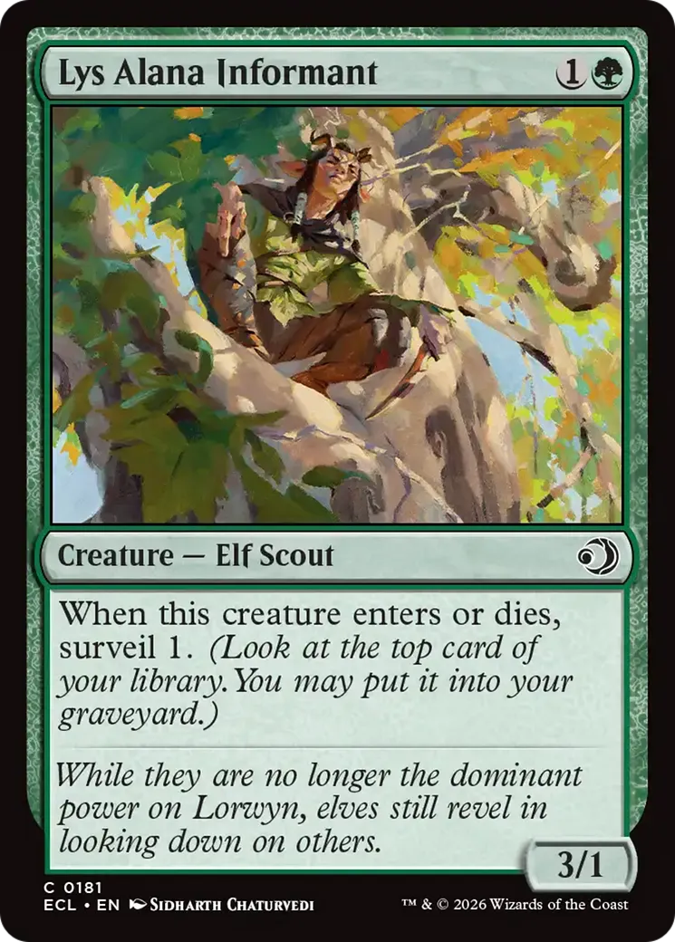 Informateur de Lys Alana — Lorwyn Eclipsed — Magic: The Gathering