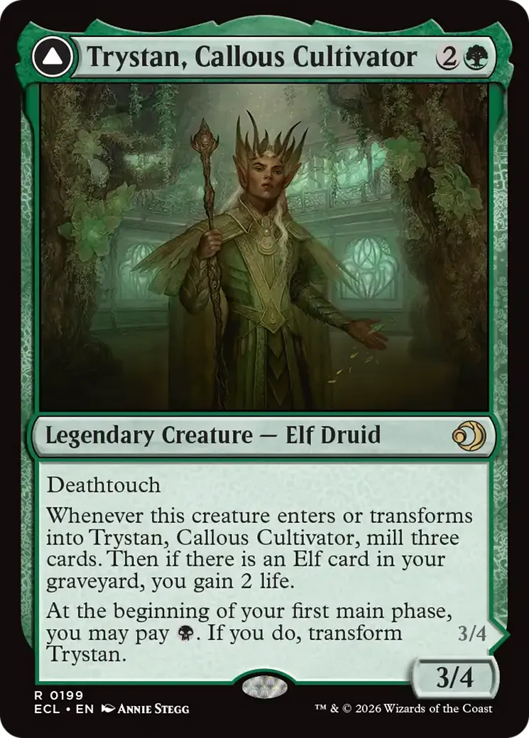 Trystan, Callous Cultivator // Trystan, Penitent Culler — Lorwyn Eclipsed — Magic: The Gathering