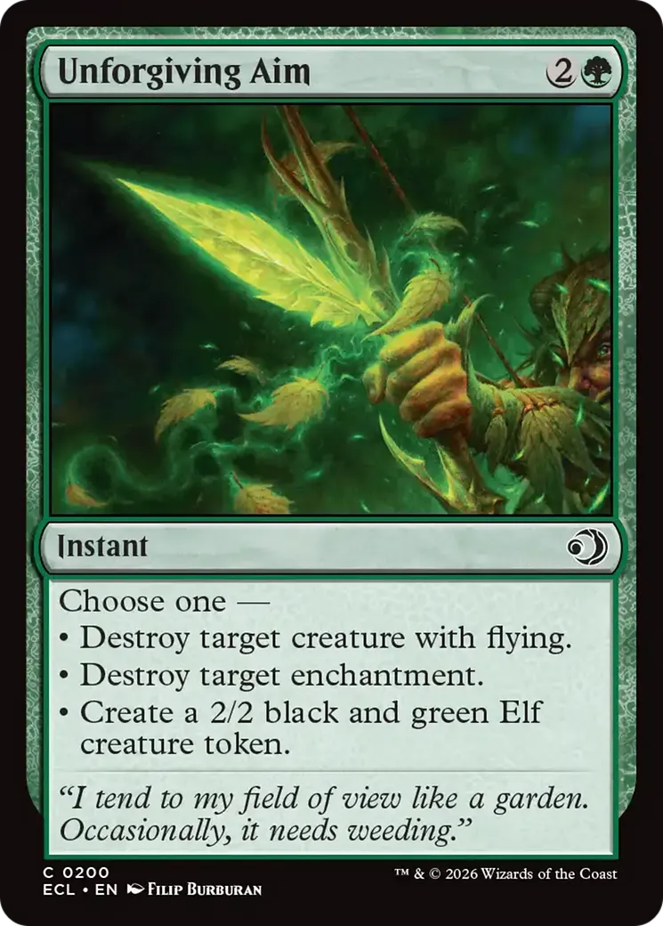 Unforgiving Aim — Lorwyn Eclipsed — Magic: The Gathering