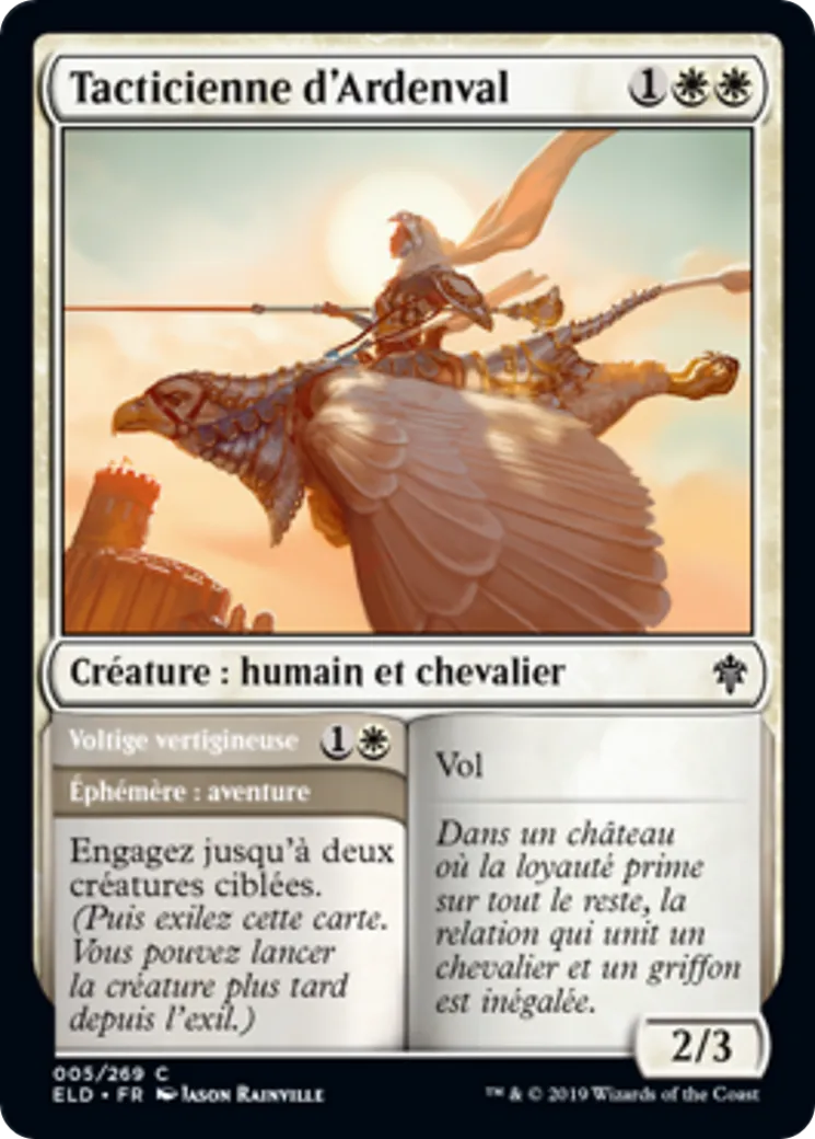 Tacticienne d'Ardenval // Voltige vertigineuse — Throne of Eldraine — Magic: The Gathering