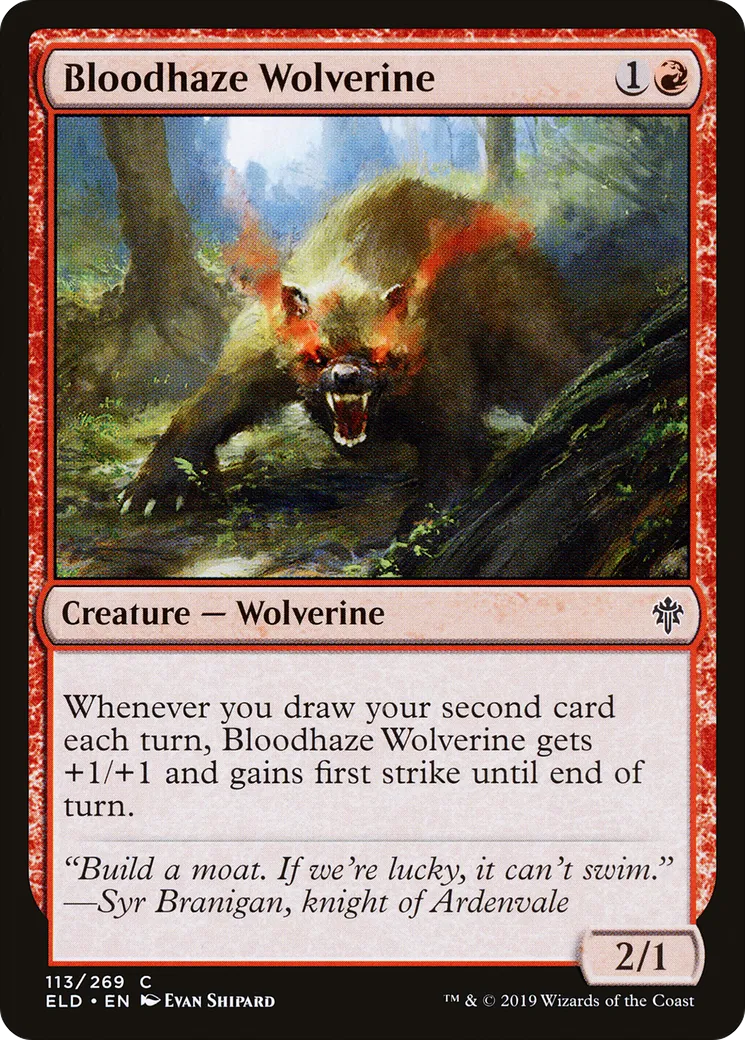 Bloodhaze Wolverine — Throne of Eldraine — Magic: The Gathering
