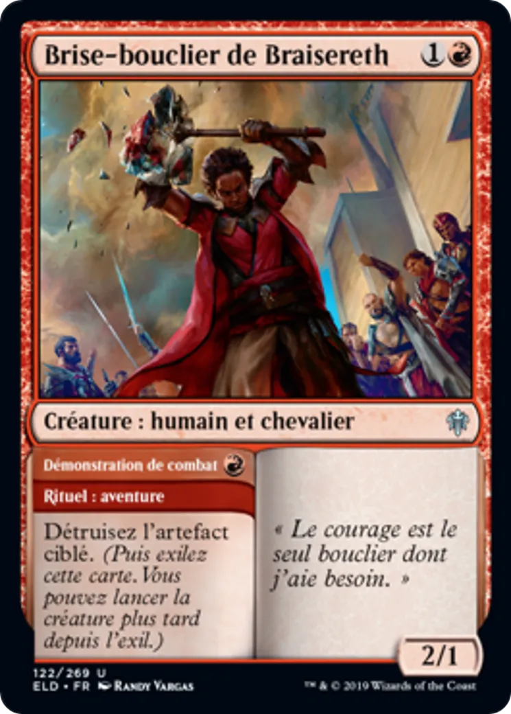 Brise-bouclier de Braisereth // Démonstration de combat — Throne of Eldraine — Magic: The Gathering