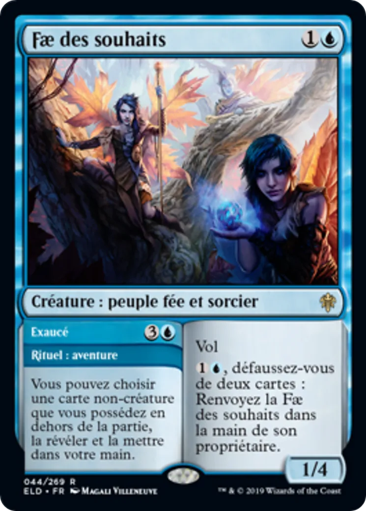 Fae des souhaits // Exaucé — Throne of Eldraine — Magic: The Gathering