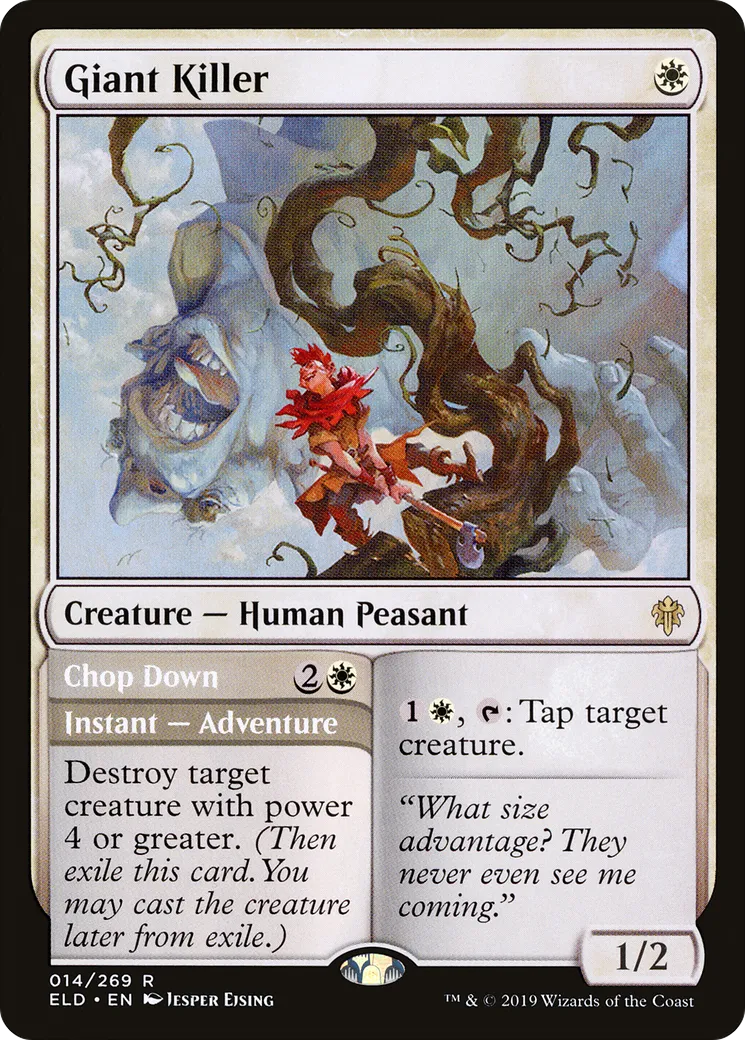 Giant Killer // Chop Down — Throne of Eldraine — Magic: The Gathering