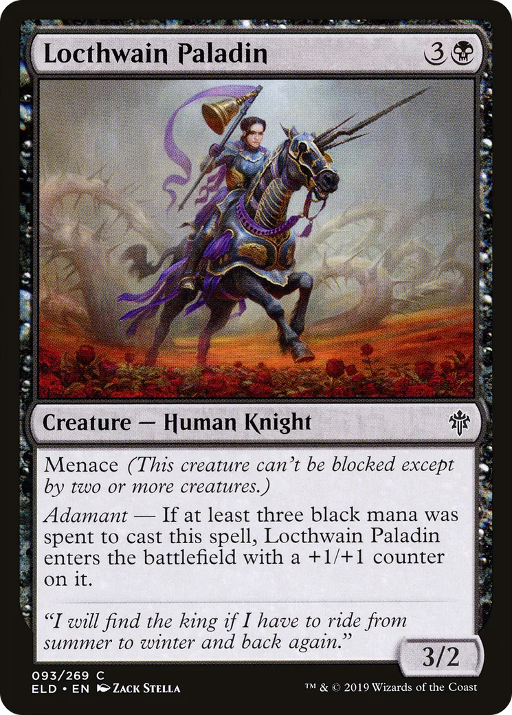 Locthwain Paladin — Throne of Eldraine — Magic: The Gathering